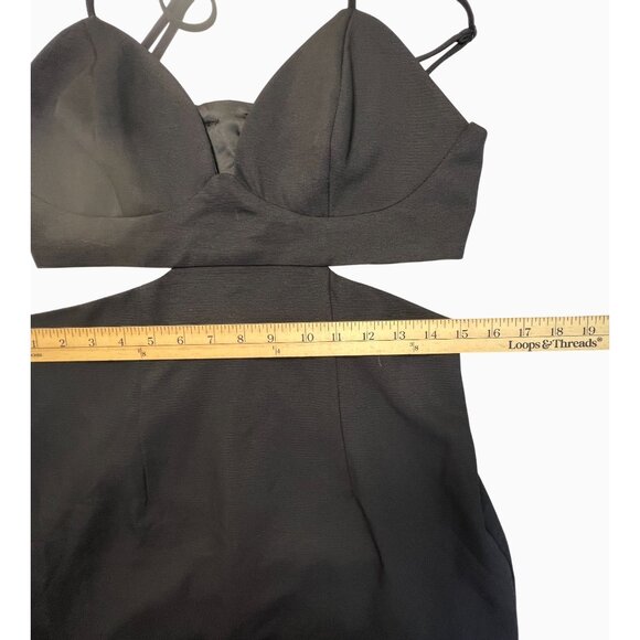 Bardot Women 8 Black Cutout Side Slit  Mob Wife Cocktail Evening Party Dress - Picture 8 of 16